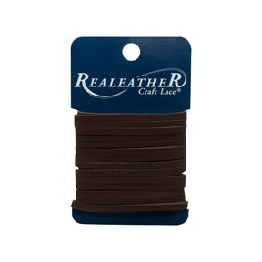 Realeather - Latigo Lace Card, 1/8" x 4 yds - Dark Brown - The Merri Artist - merriartist.com