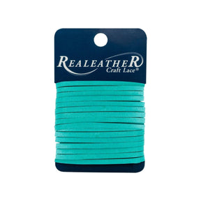 Realeather - Latigo Lace Card, 1/8" x 4 yds - Turquoise - The Merri Artist - merriartist.com
