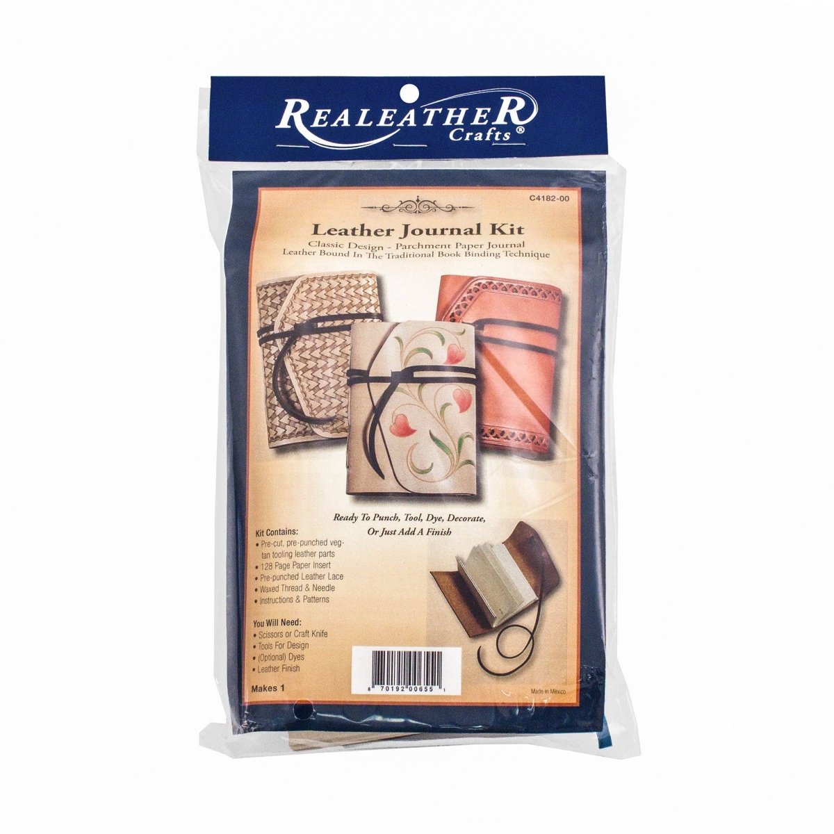 Realeather - Leather Journal Kit - Natural - The Merri Artist - merriartist.com