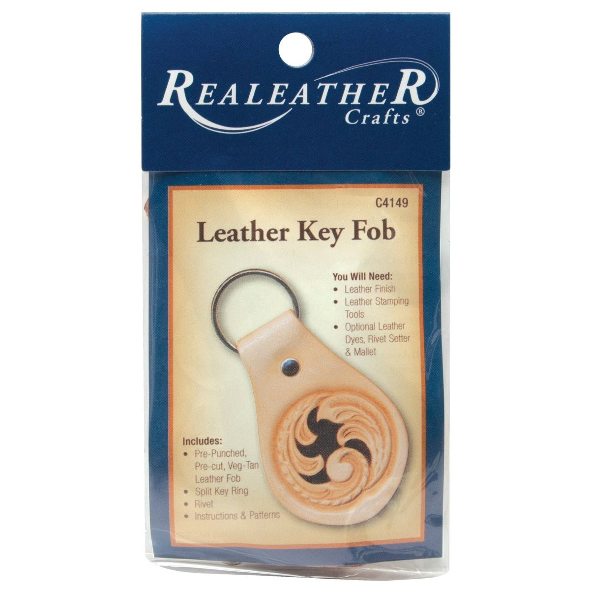 Realeather - Leather Key Fob - Plain Leather 1/pk - The Merri Artist - merriartist.com