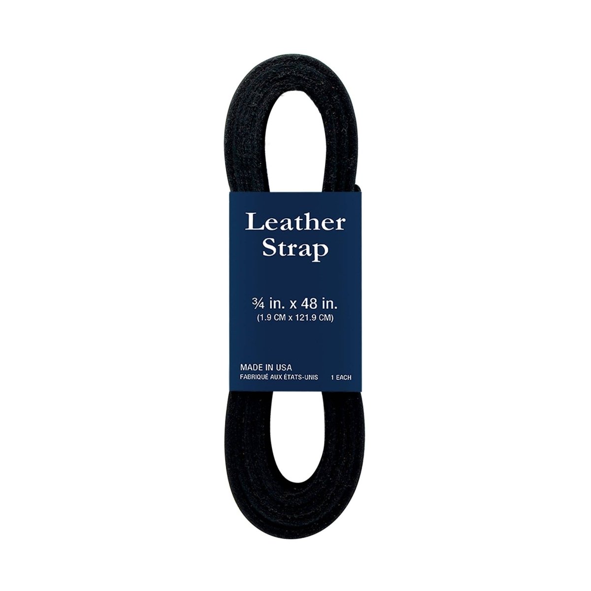 Realeather - Leather Strap, 3/4" x 48" - Black - The Merri Artist - merriartist.com