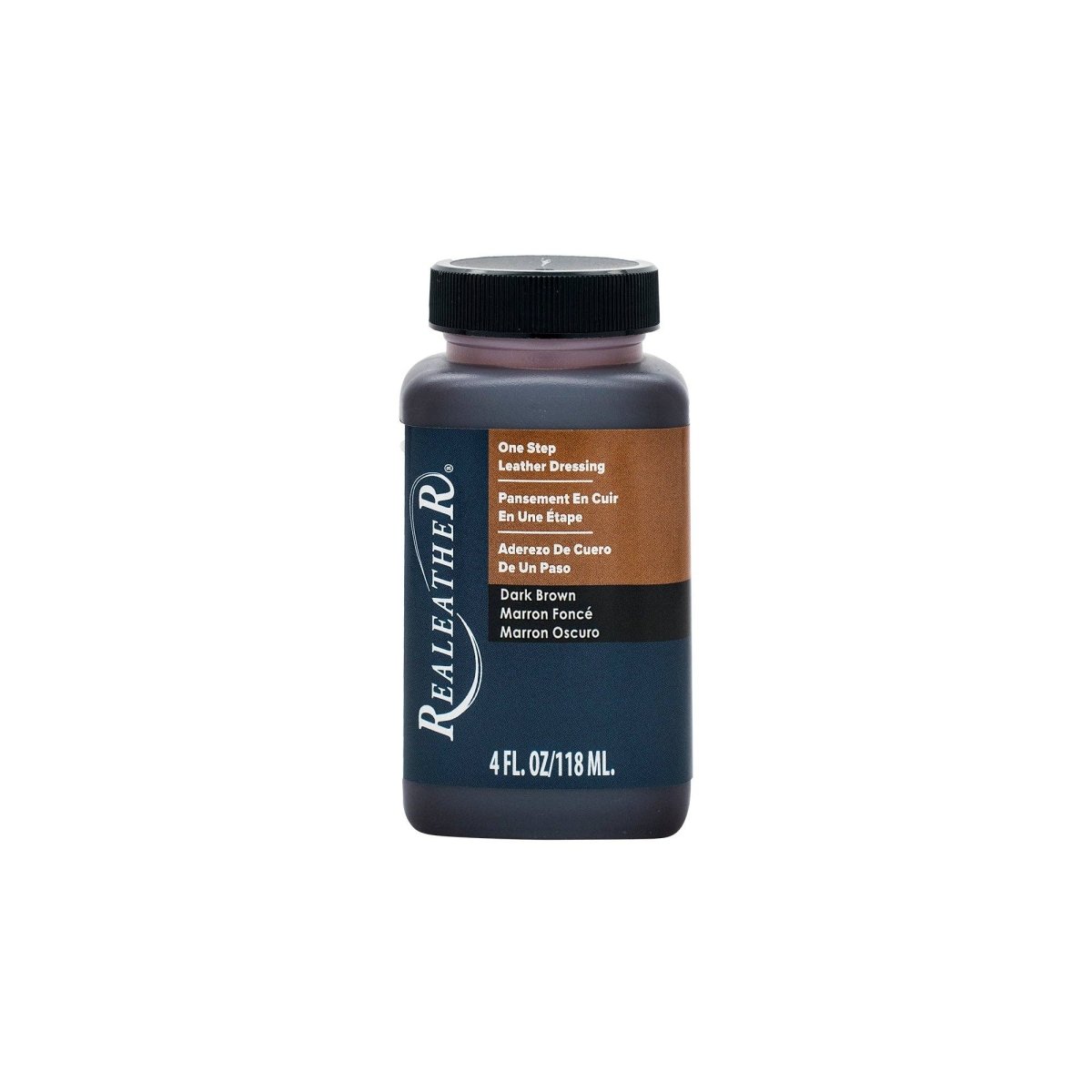Realeather - One Step Leather Dressing - Dark Brown / 4 oz. - The Merri Artist - merriartist.com