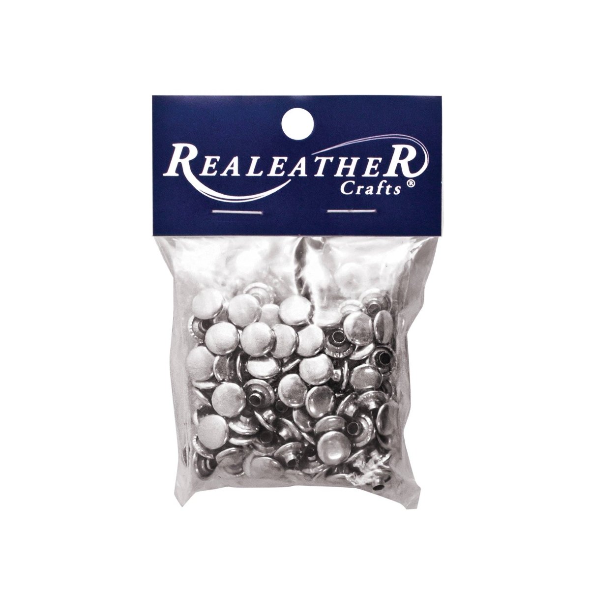 Realeather - Rivets, Large, 100pk - Nickel - The Merri Artist - merriartist.com