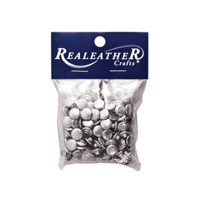 Realeather - Rivets, Large, 100pk - Nickel - The Merri Artist - merriartist.com