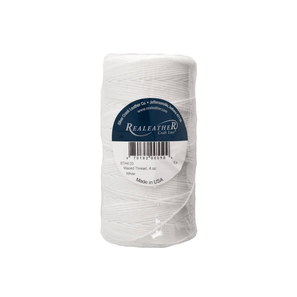 Realeather - Waxed Thread, 4 oz - White - The Merri Artist - merriartist.com