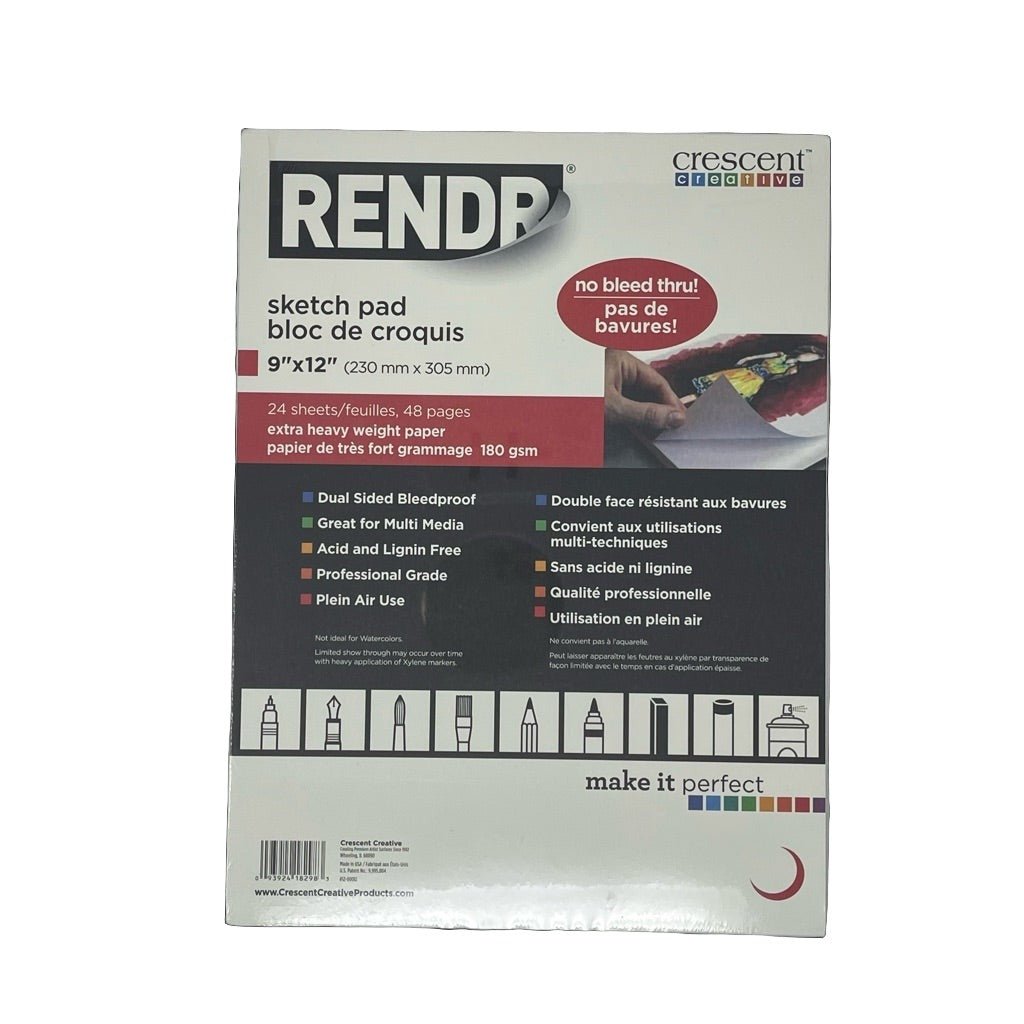 RENDR tapebound pad 9x12 inch - The Merri Artist - merriartist.com