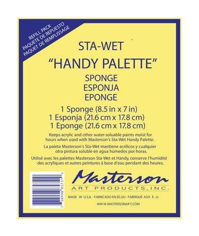 Replacement Sponges for Masterson 857 Sta - Wet Handy Palette (8.5x7 inch) - 1 pack - The Merri Artist - merriartist.com