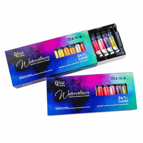ROSA Gallery Artists' Watercolor Set Classic - 24x10 ml Tubes | Premium Watercolours in Cardboard Box (Copy) - The Merri Artist - merriartist.com