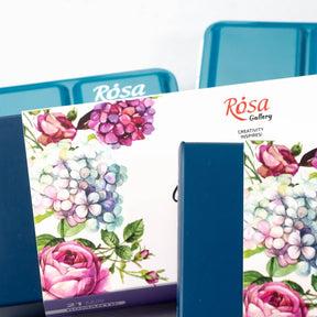 ROSA Gallery Romantic Watercolor Set - 21 Colors, Full Pans in Turquoise Metal Case - The Merri Artist - merriartist.com