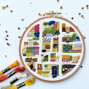 Rosanna Diggs Embroidery - August in the Garden - Advanced Embroidery Kit - The Merri Artist - merriartist.com