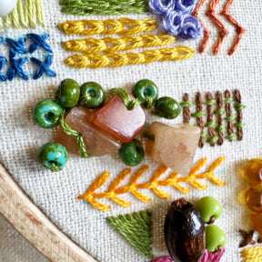 Rosanna Diggs Embroidery - August in the Garden - Advanced Embroidery Kit - The Merri Artist - merriartist.com