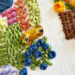 Rosanna Diggs Embroidery - August in the Garden - Advanced Embroidery Kit - The Merri Artist - merriartist.com