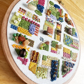 Rosanna Diggs Embroidery - August in the Garden - Advanced Embroidery Kit - The Merri Artist - merriartist.com