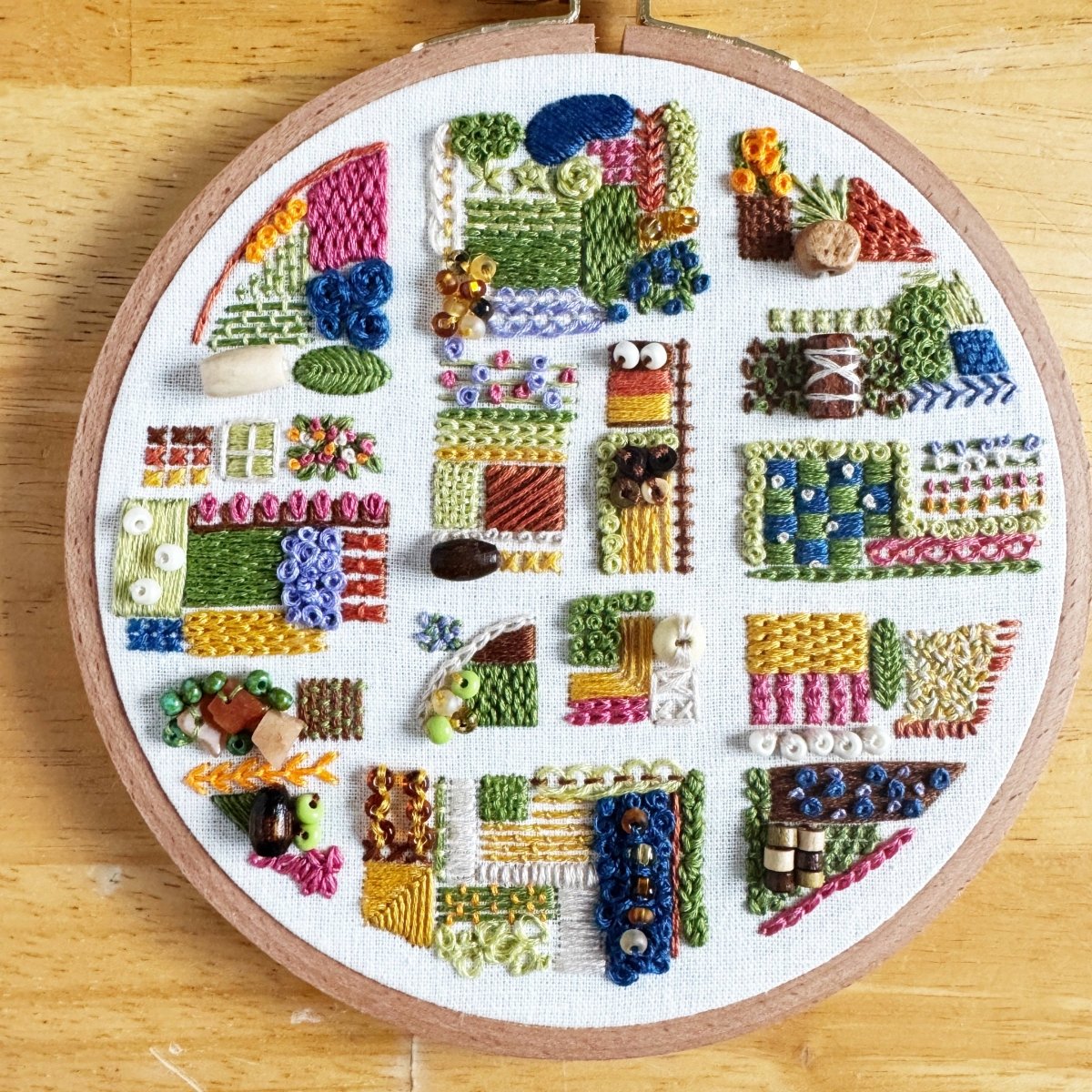 Rosanna Diggs Embroidery - August in the Garden - Advanced Embroidery Kit - The Merri Artist - merriartist.com