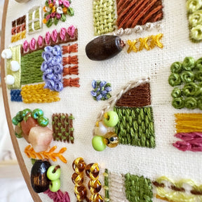 Rosanna Diggs Embroidery - August in the Garden - Advanced Embroidery Kit - The Merri Artist - merriartist.com