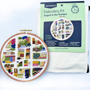 Rosanna Diggs Embroidery - August in the Garden - Advanced Embroidery Kit - The Merri Artist - merriartist.com