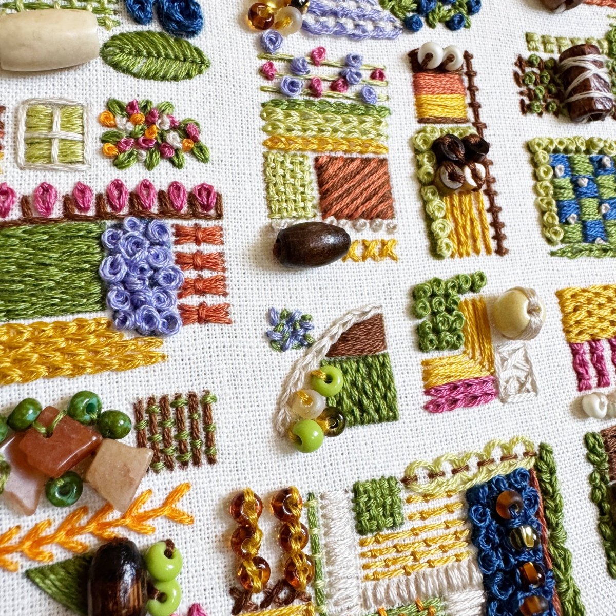 Rosanna Diggs Embroidery - August in the Garden - Advanced Embroidery Kit - The Merri Artist - merriartist.com