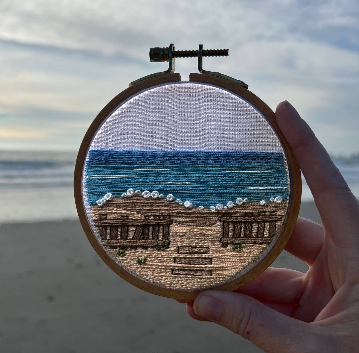 Rosanna Diggs Embroidery - Day at the Beach Modern Embroidery Kit - The Merri Artist - merriartist.com