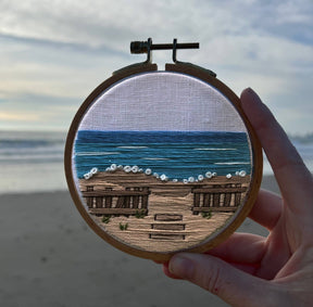 Rosanna Diggs Embroidery - Day at the Beach Modern Embroidery Kit - The Merri Artist - merriartist.com