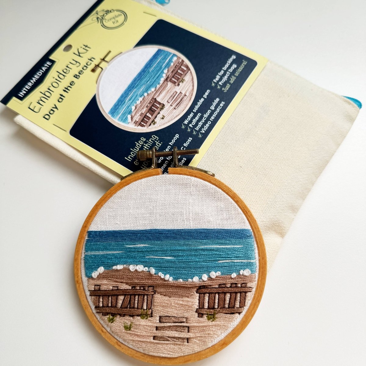 Rosanna Diggs Embroidery - Day at the Beach Modern Embroidery Kit - The Merri Artist - merriartist.com