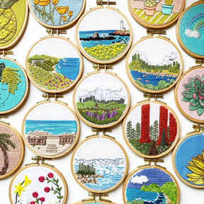 Rosanna Diggs Embroidery - Day at the Beach Modern Embroidery Kit - The Merri Artist - merriartist.com