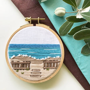 Rosanna Diggs Embroidery - Day at the Beach Modern Embroidery Kit - The Merri Artist - merriartist.com