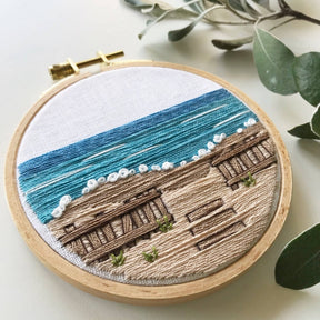 Rosanna Diggs Embroidery - Day at the Beach Modern Embroidery Kit - The Merri Artist - merriartist.com