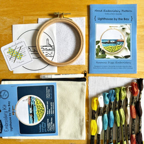 Rosanna Diggs Embroidery - Lighthouse By the Bay Modern Hand Embroidery Kit - The Merri Artist - merriartist.com