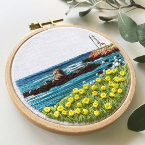 Rosanna Diggs Embroidery - Lighthouse By the Bay Modern Hand Embroidery Kit - The Merri Artist - merriartist.com