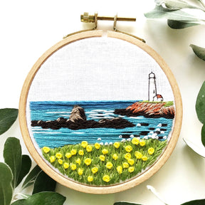 Rosanna Diggs Embroidery - Lighthouse By the Bay Modern Hand Embroidery Kit - The Merri Artist - merriartist.com