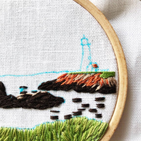 Rosanna Diggs Embroidery - Lighthouse By the Bay Modern Hand Embroidery Kit - The Merri Artist - merriartist.com