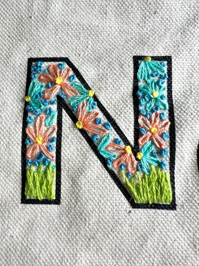 Rosanna Diggs Embroidery - Love Your Neighbor Tote Bag Embroidery Kit - The Merri Artist - merriartist.com