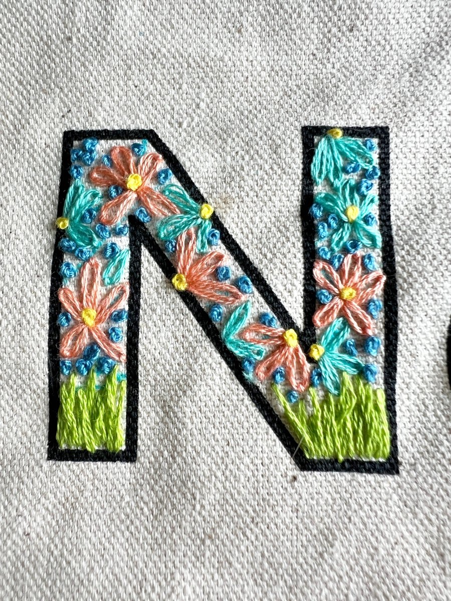 Rosanna Diggs Embroidery - Love Your Neighbor Tote Bag Embroidery Kit - The Merri Artist - merriartist.com