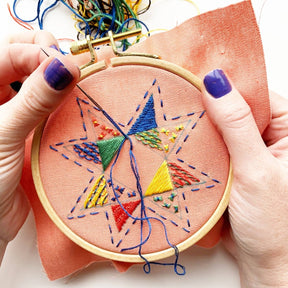 Rosanna Diggs Embroidery - Seeing Starflowers Embroidery Kit for Beginners - The Merri Artist - merriartist.com