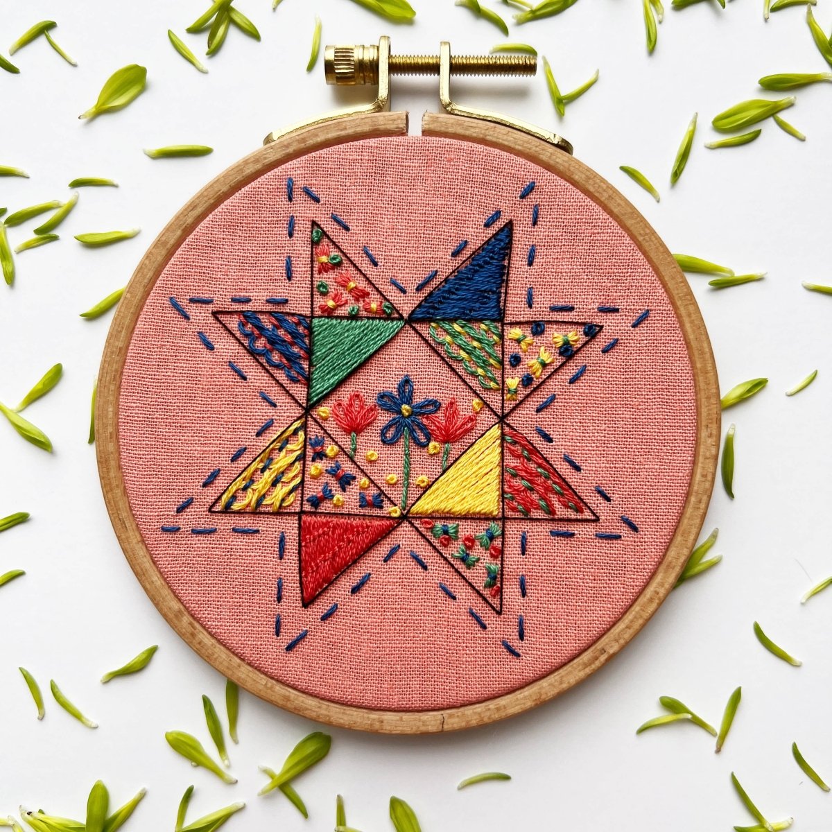 Rosanna Diggs Embroidery - Seeing Starflowers Embroidery Kit for Beginners - The Merri Artist - merriartist.com