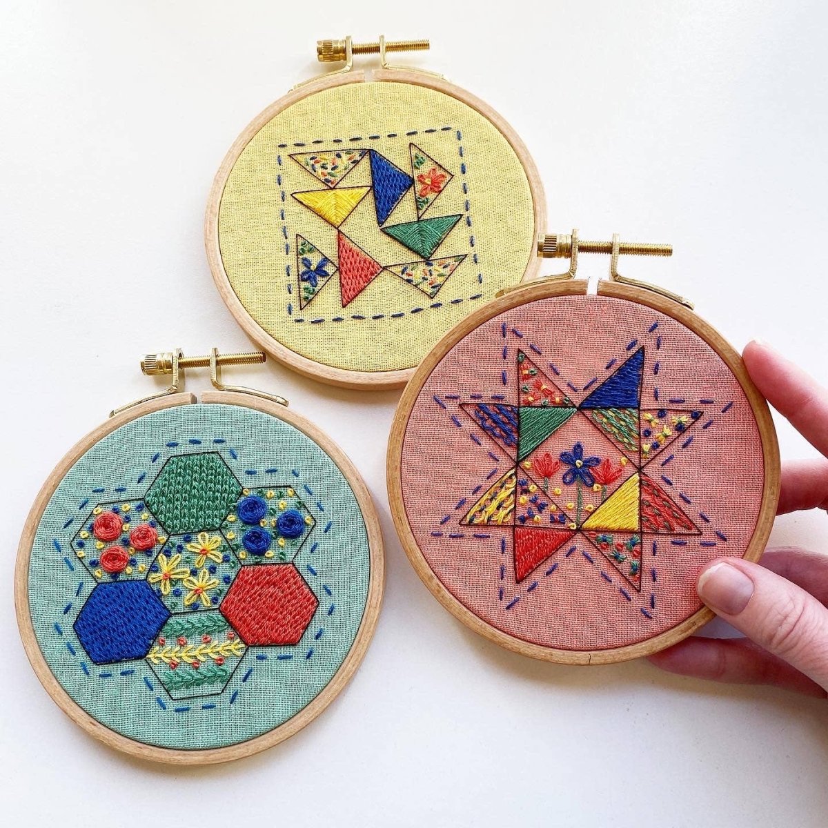 Rosanna Diggs Embroidery - Seeing Starflowers Embroidery Kit for Beginners - The Merri Artist - merriartist.com