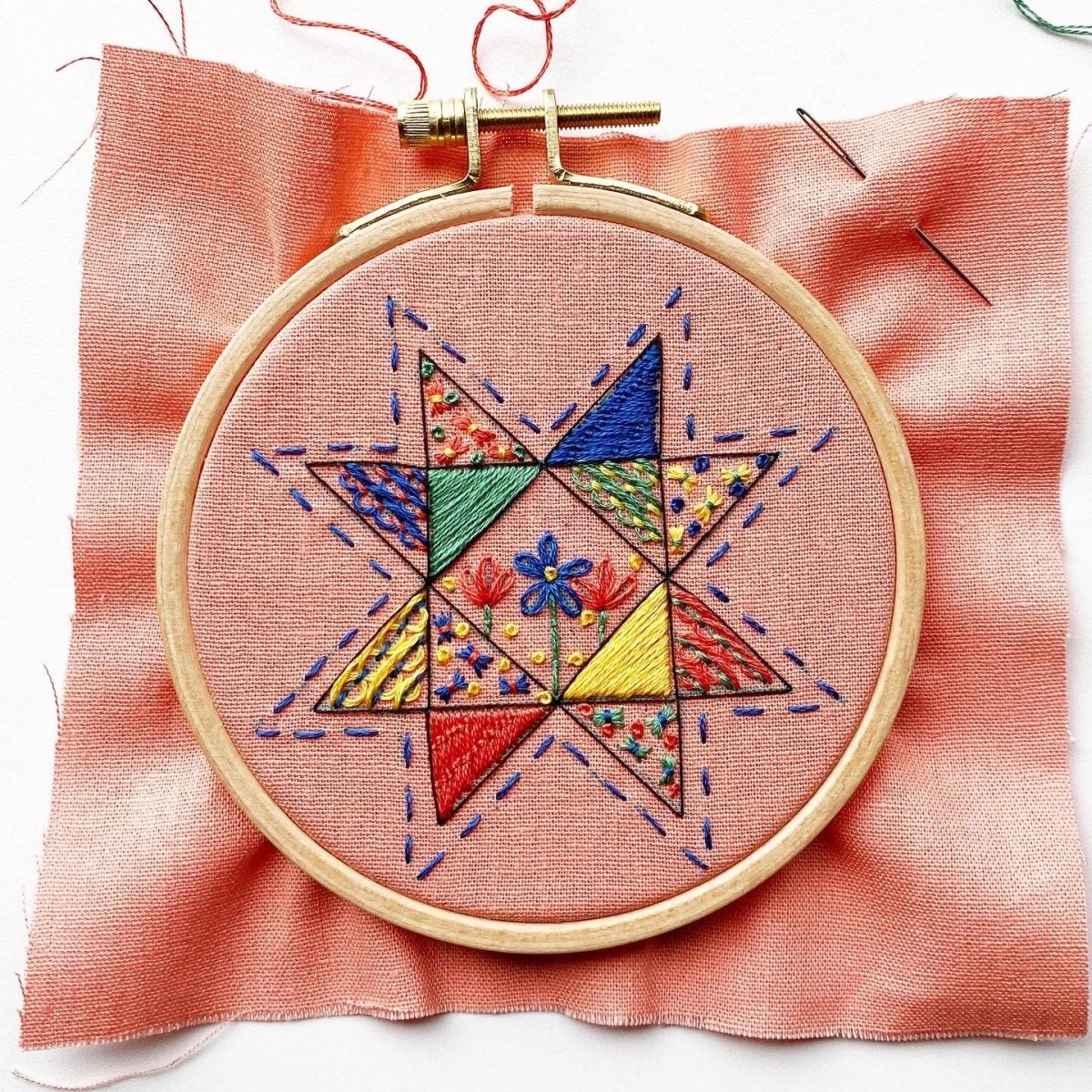 Rosanna Diggs Embroidery - Seeing Starflowers Embroidery Kit for Beginners - The Merri Artist - merriartist.com