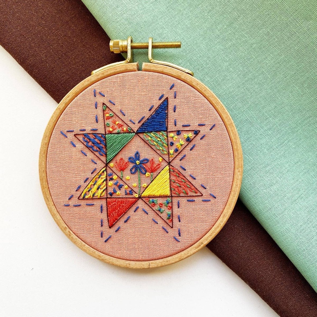 Rosanna Diggs Embroidery - Seeing Starflowers Embroidery Kit for Beginners - The Merri Artist - merriartist.com