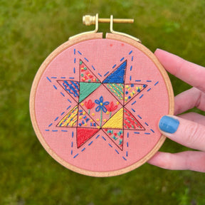 Rosanna Diggs Embroidery - Seeing Starflowers Embroidery Kit for Beginners - The Merri Artist - merriartist.com