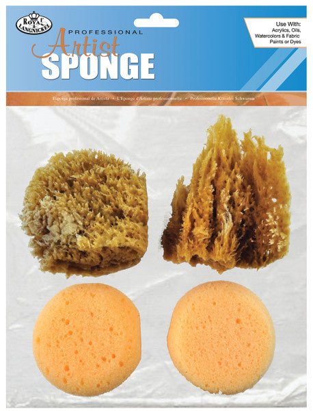 Royal Brush Artist's Sponges - 4 Pack (2 Natural & 2 Synthetic) - The Merri Artist - merriartist.com