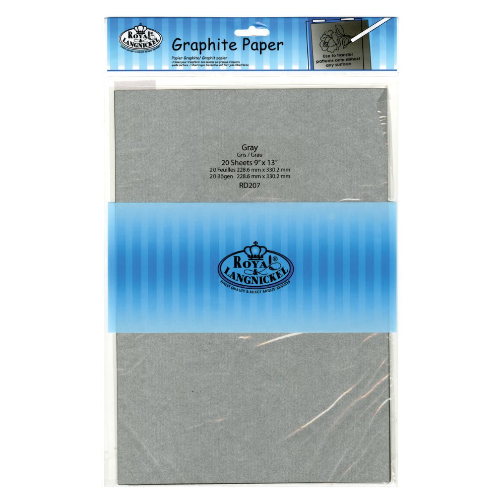 Royal Langnickel Graphite Paper - Grey - 9x13 inch - 20 Sheets - The Merri Artist - merriartist.com