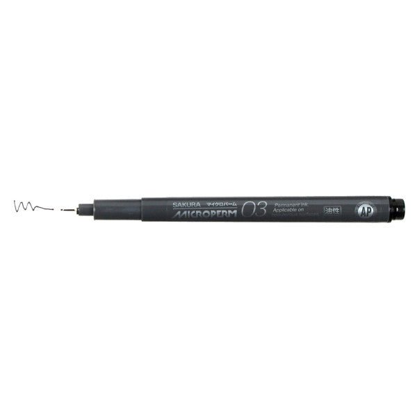 Sakura Microperm Pen 0.35mm - Black - The Merri Artist - merriartist.com