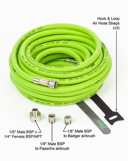 SALE! Grex 25' ULTRA - FLEX Airbrush Hose with Universal Fittings - The Merri Artist - merriartist.com