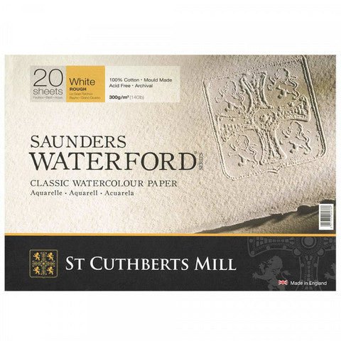 Saunders Waterford Rough Watercolor Block 300g 20 Sheets 9" x 12" inch - The Merri Artist - merriartist.com