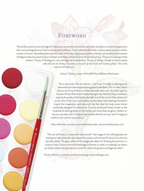 Schiffer Publishing - Kristy's Winter Cutting Garden: A Watercoloring Book - The Merri Artist - merriartist.com