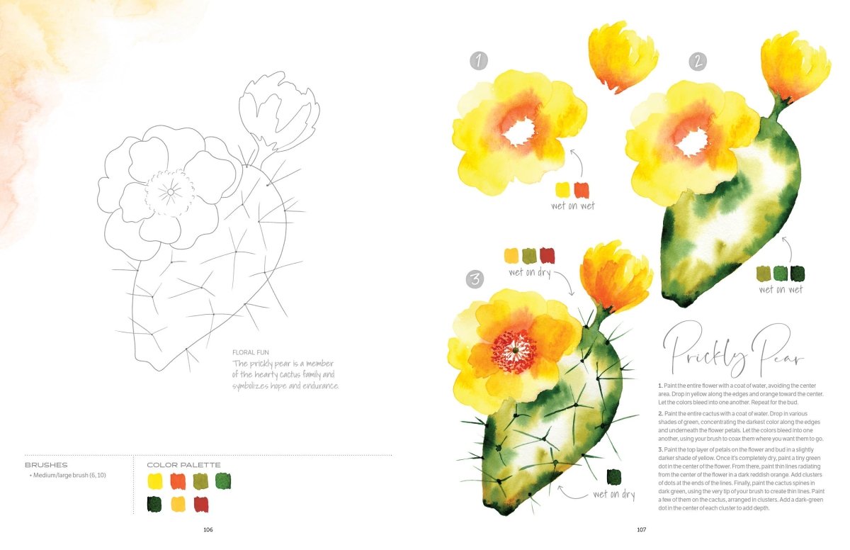 Schiffer Publishing - Watercolor the Easy Way Flowers - The Merri Artist - merriartist.com