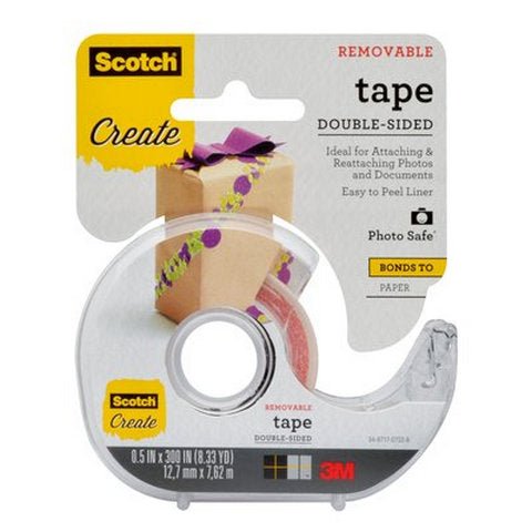 Scotch Create Double Sided Removable Tape .5x300 inch - The Merri Artist - merriartist.com