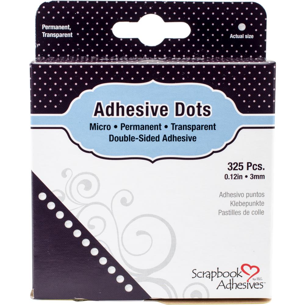 Scrapbook Adhesives Micro Adhesive Dots - 0.12x0.12 inch Clear - Pack of 325 - The Merri Artist - merriartist.com