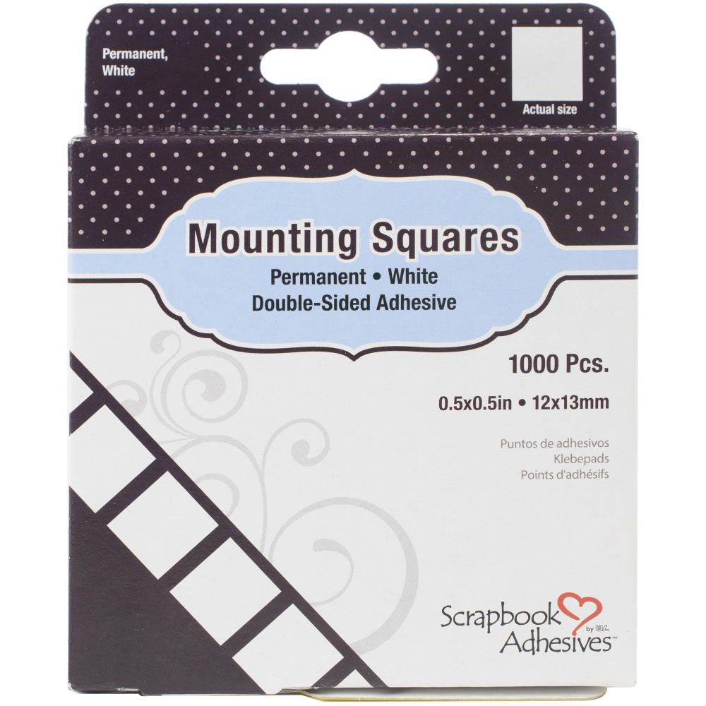 Scrapbook Adhesives Mounting Squares 0.5 X 0.5 Inches - 1000 - The Merri Artist - merriartist.com