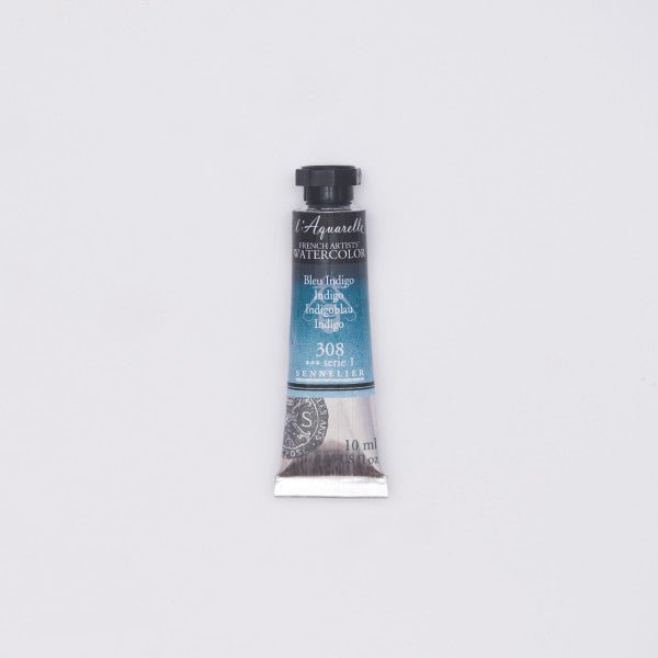 Sennelier French Artists Watercolor - 10ml Tube - 308 Indigo - The Merri Artist - merriartist.com